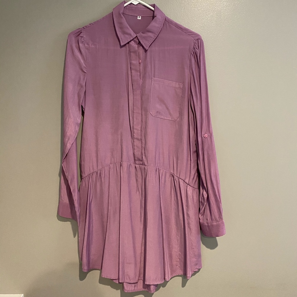 Purple shirt dress